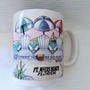 VTG Coffee Mug Tea Ft. Meyers Beach Florida Vacation souvenir Gift Tea Beverage